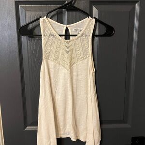 American Eagle Outfitters Cream Tank Top